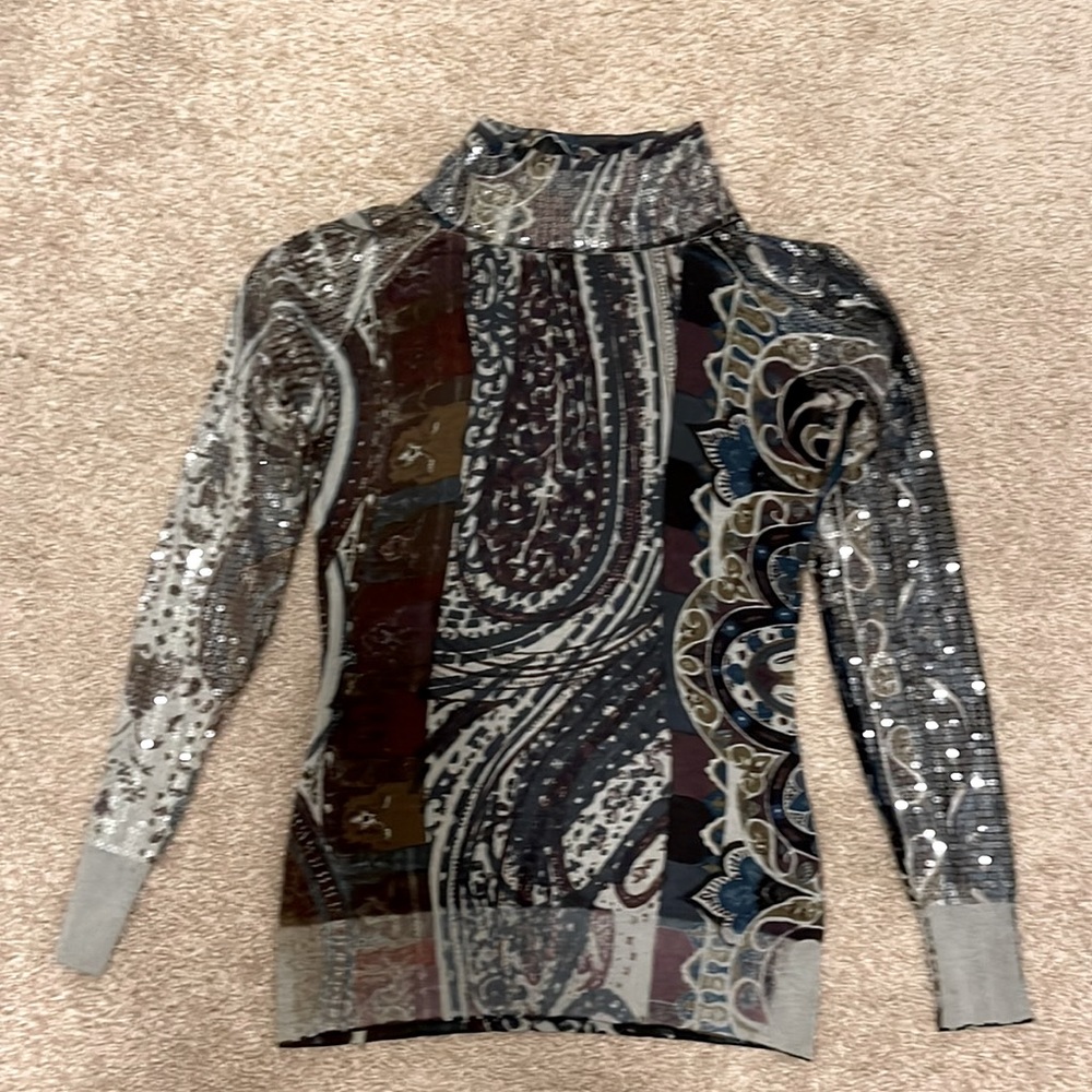 Etro Milano silk shirt with sequins